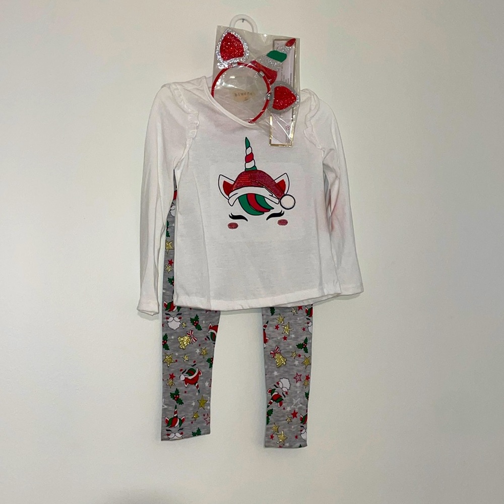 Christmas Unicorn Playset with Headband